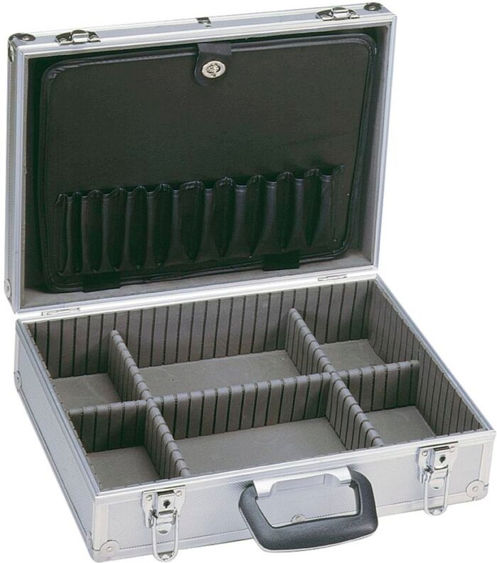 Hm Müllner - Müllner Werkzeugkoffer mit 17 Einsteckfächer 450 x 325 x 150 mm Aluminium