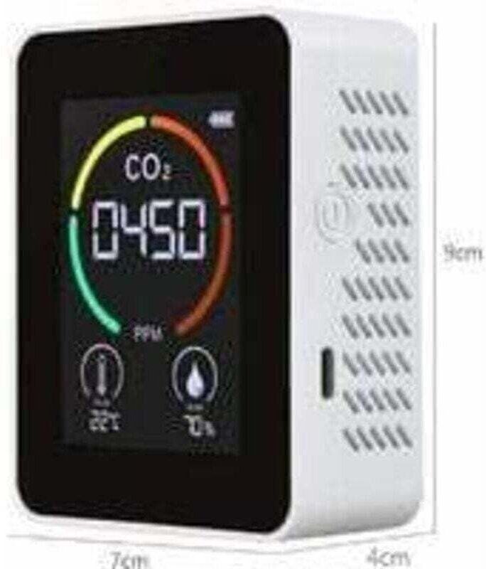 3-in-1 CO₂-Gasdetektor, XU, Temperatur- und Feuchtigkeitsanalysator, Messbereich 400–5000 ppm, intelligentes Luftmessger...