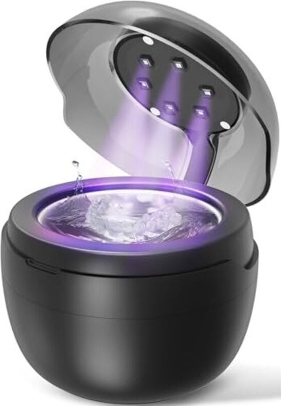 Ultraschallreinigungsgerät, 45000Hz Dental Pod 250ML Ultraschallreiniger - Ultrasonic Cleaner mit 6 UV Lampe für Zahnsch...