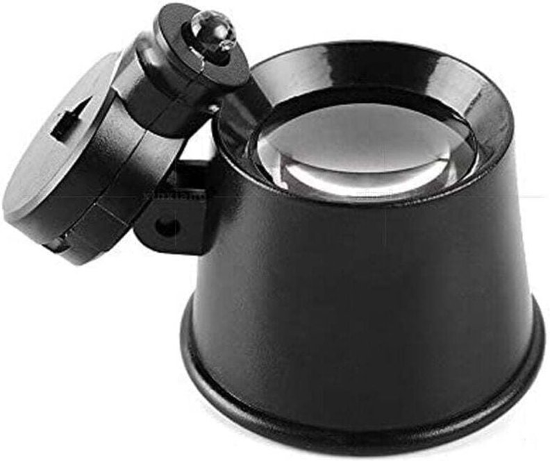 Loupe oculaire 10X avec lumière LED, support de boucle oculaire, loupe oculaire portable éclairée par LED (10X)