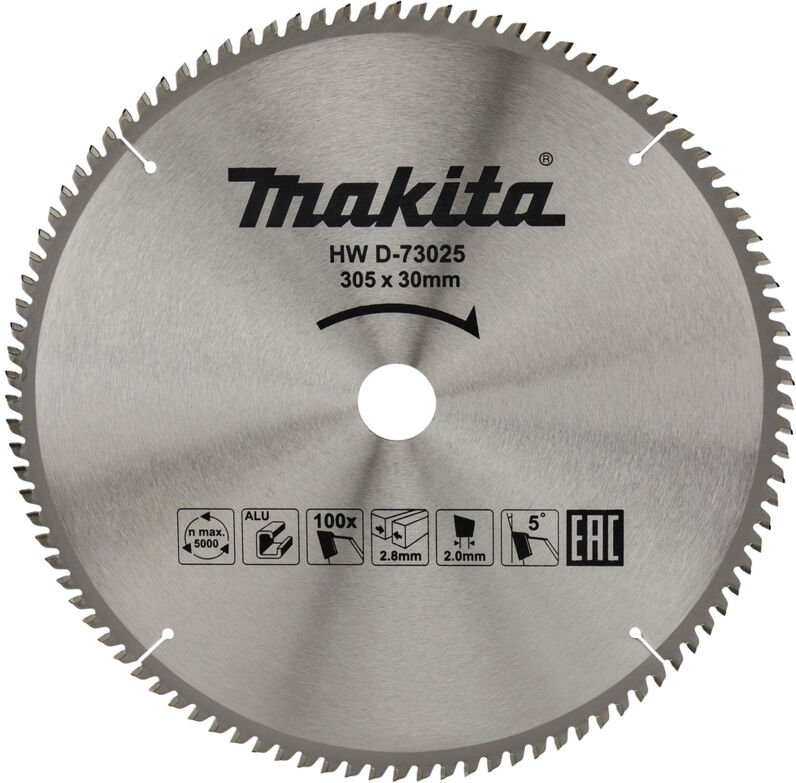 Makita HM-Kreissägeblatt TCT 305 x 30 mm • 100 Zähne • Alu