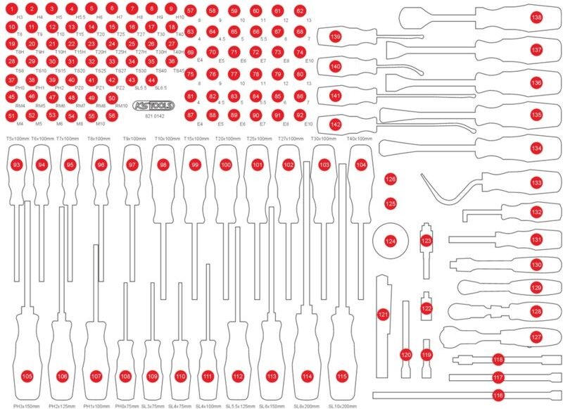 Ks Tools Leere Schaumstoffeinlage zu 821.0142