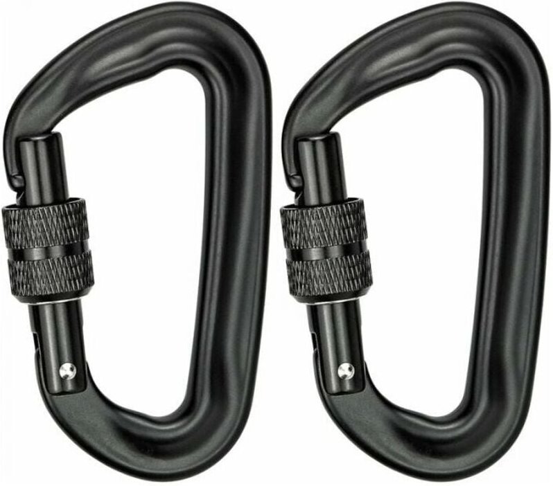 Stück 12KN (1200KG) Karabiner, Hochleistungs-Aluminium-D-förmiger Verriegelungskarabiner für Yoga-Hängematte, Schaukel, ...