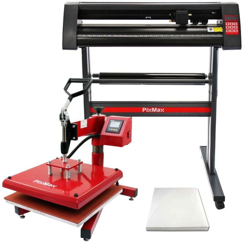 Schwingpresse T-Shirtpresse Flachpresse Transferpresse 38cm x 38cm mit Schneideplotter 72cm