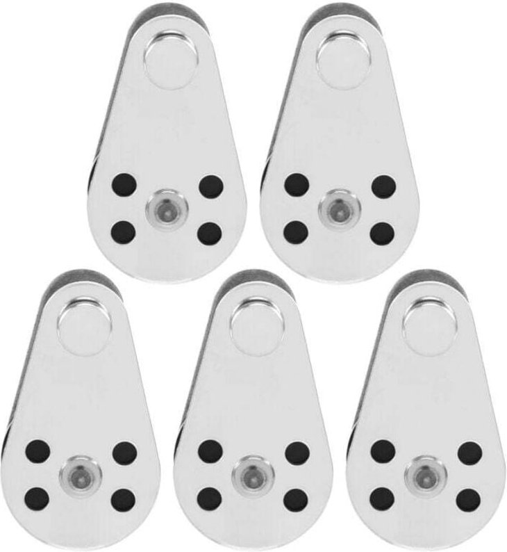 5 Stück Edelstahl-Rollenblöcke M25 zum Heben, Abschleppen, für Seile, Kabel und Hängerollen