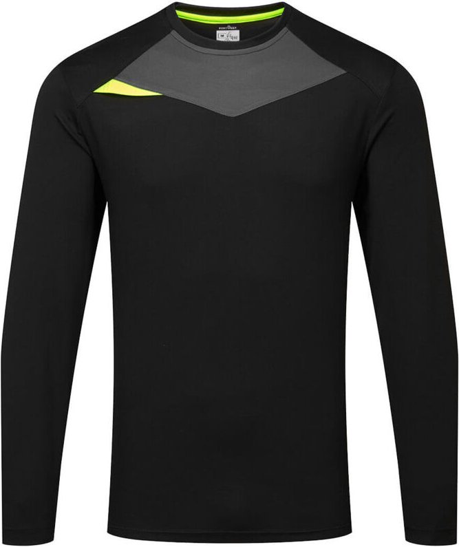 T-Shirt Dx4 Langarm - Größe S - Schwarz - Portwest