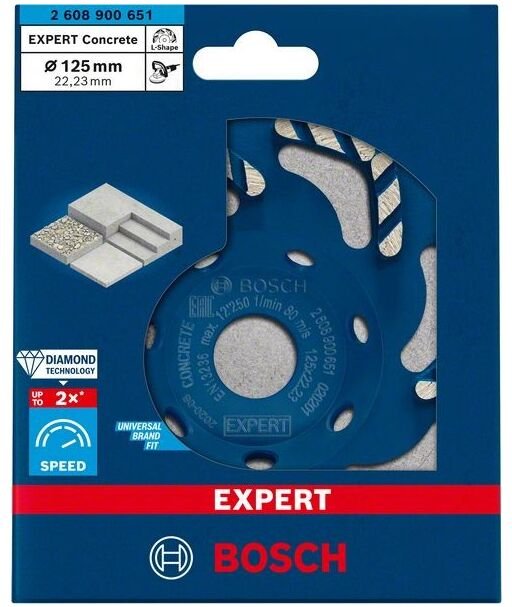 Bosch Expert Concrete Diamanttopfscheibe 125 x 22,23 x 4,5 mm - 2608900651