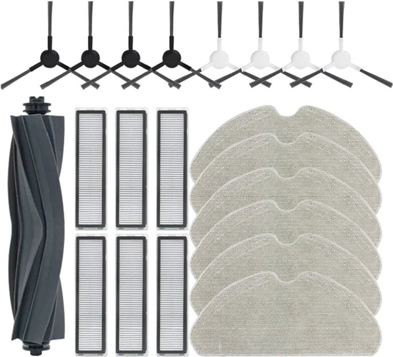 21-teiliges Zubehörset für den Roboterstaubsauger Bot D10s/D10s Pro, Rollenseitenbürste, HEPA-Filter, Wischpad