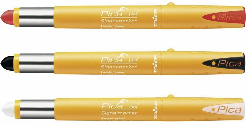 Vasalat - Gel Signal Permanent Marker Markierstift weiß, schwarz & rot 3 teilig