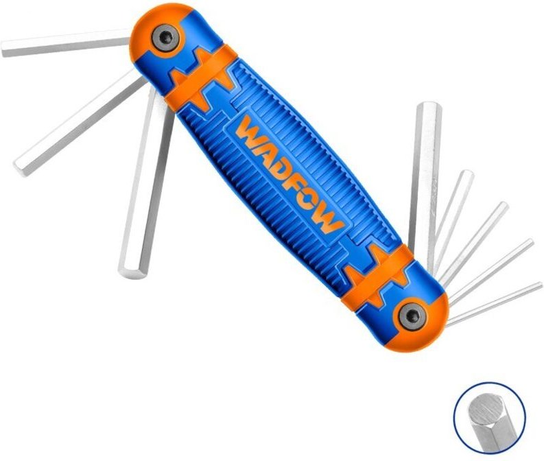 WADFOW 8-teiliger Inbusschlüsselsatz, Cr-V-Stahl, Größen 1,5 mm bis 8 mm