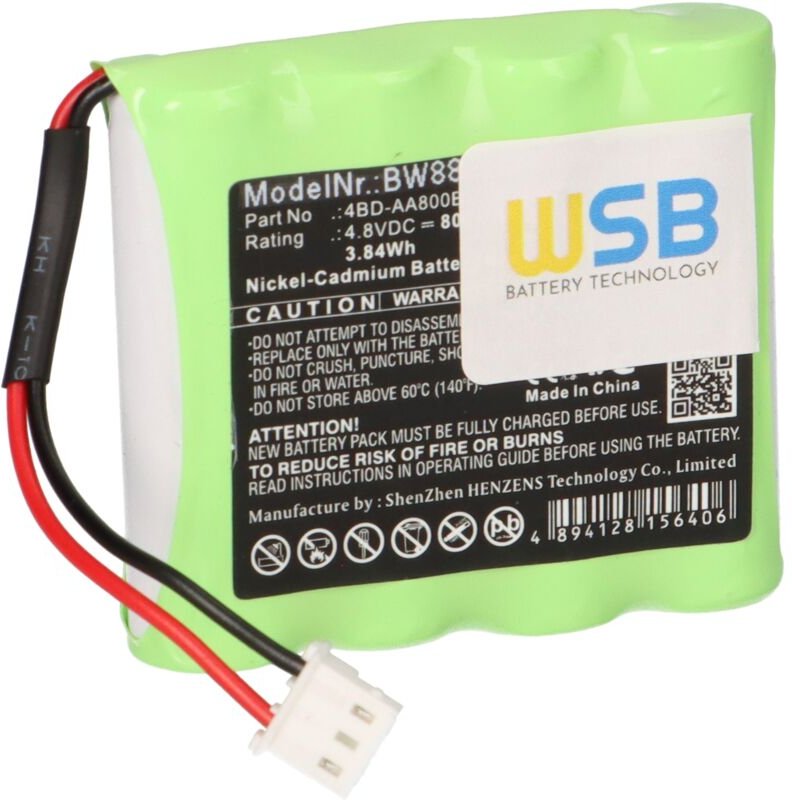 Vhbw - Akku kompatibel mit Schneider Exiway EasyLED Fluchtweg, Notfallbeleuchtung (800mAh, 4,8V, NiCd)