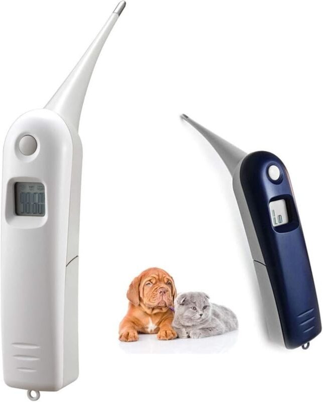 Schnelles digitales Veterinärthermometer für Hunde, Katzen, Pferde, Rinder, Schweine, Vögel, Schafe. Umschaltbar c/f (we...