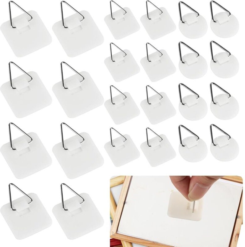 45 selbstklebende Wandhaken, Bilderhaken zum Aufhängen von Fotos und Bildern – unsichtbare Wandhaken ohne Bohren.
