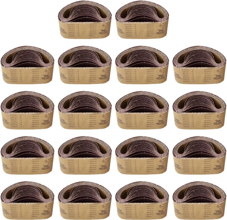 Schleifbänder 533 x 75 mm, Körnung 40/80/120/150/240/400/600 für Bandschleifer, zum Schleifen, Feilen, Schärfen und Entz...
