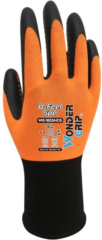 Arbeitshandschuh Wonder Grip u-feel spe WG1855hos Nitril auf Spandex 8/M