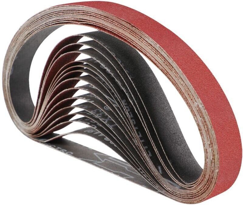 Schleifband 25 x 762 mm - Gemischtes Schleifbandset (3 Körnungen 60/80/120/180/240) für Bandschleifer (15 Stück)