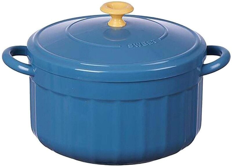 Blaue Schüssel mit Deckel – Edelstahl – 850 ml