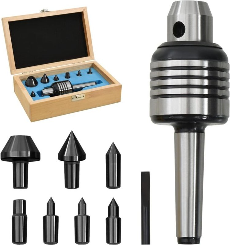 10-tlg. Mitlaufende Körnerspitze Set MT2 - Vidaxl