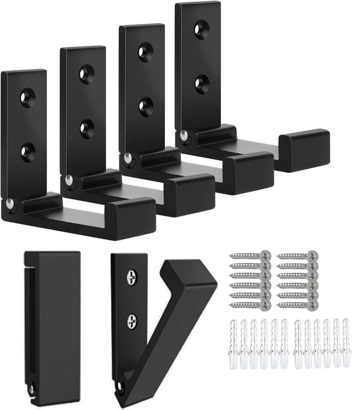 Set mit 6 faltbaren Wandhaken für Jacken, Handtücher, Schlüssel und Taschen. Stabile Klebehaken zur Wandmontage, inklusi...