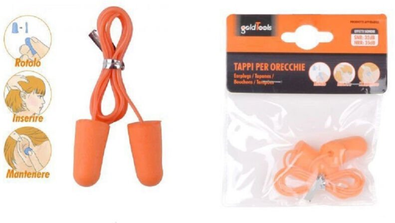 Trade Shop - SET 2 STÜCK PAAR OHRSTÖPSEL GEHÖRSCHUTZ ARBEIT 32DB 90589 -