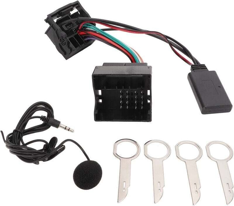 Drahtloser Bluetooth 5.0-Audioadapter, Aux-Kabel mit Mikrofonersatz für Ford Focus Mondeo Fiesta Fusion 6000CD
