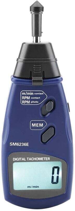 Digitaler Drehzahlmesser, professioneller berührungsloser Laser-Kontaktdrehzahlmesser mit einer Genauigkeit von 2,5–9999...