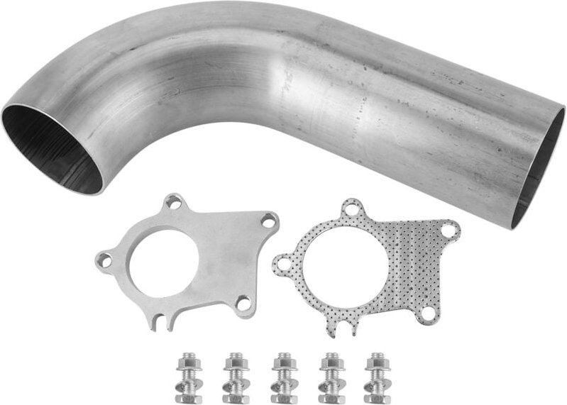 2,5-Zoll-Turbolader-Downpipe 90-Grad-Edelstahl-Auspuffkrümmer für 5-Loch-T3/T4-Turboladerflansch.