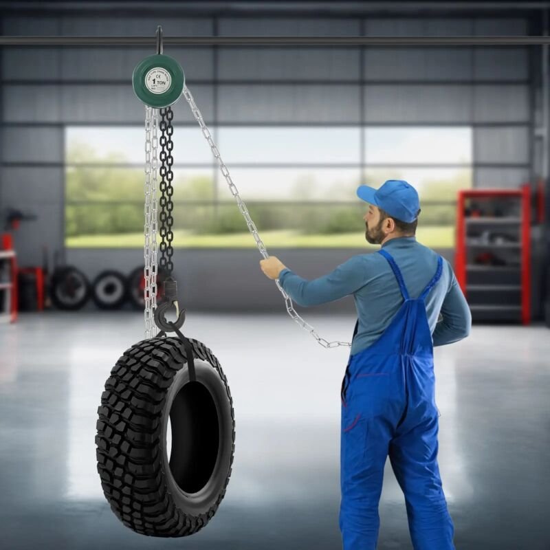 1T manueller Kettenkran mit 360 Grad drehbarem Haken für die meisten Industriebereiche