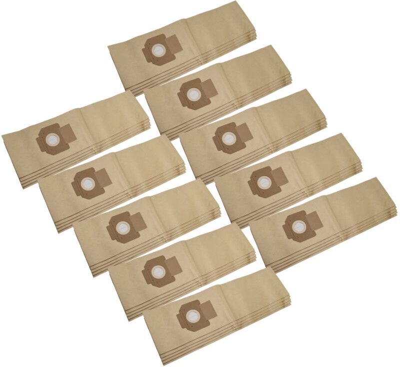 vhbw 50x Staubbeutel kompatibel mit WAP Alto 650-3M, 650-21, 550-3M, 550-31, 650-1M, 650-11, 550-2M Staubsauger - 38cm x...