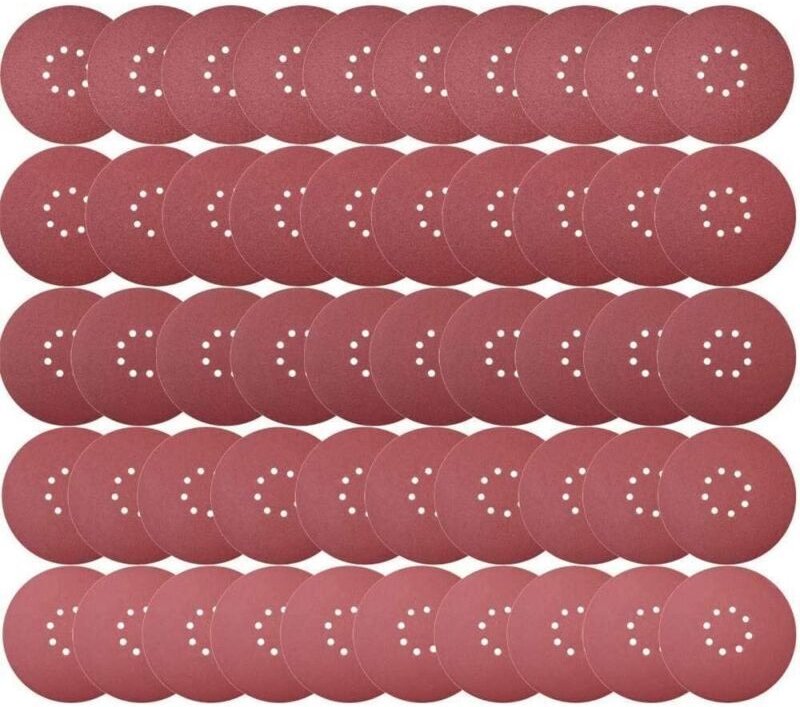 Schleifscheiben, 225-mm-Schleifscheiben mit 8 Löchern, 50 Stück 225-mm-Schleifscheiben (10 Stück) P40/60/80/120/240 selb...