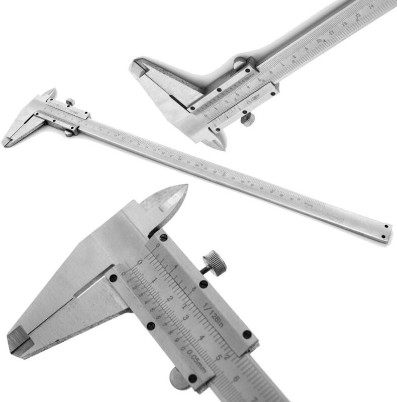 Trade Shop Traesio - Trade Shop - manueller messschieber 300 mm 30 cm analog aus stahl präzisionsmessung -