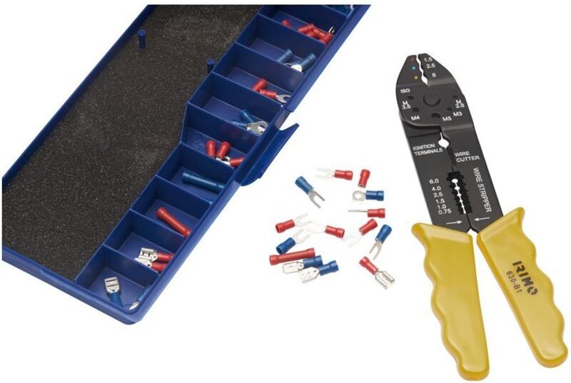 Crimpzangen-Set mit 60 Anschlüssen 630-61B1-4 Irimo