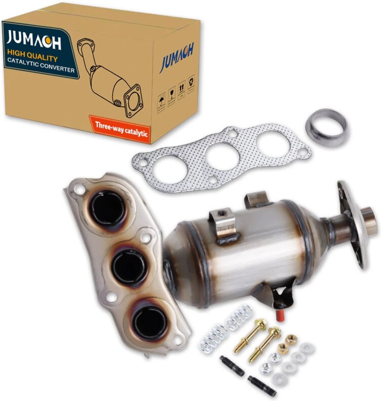 Hochleistungs-Katalysatorkrümmer, passend für Peugeot 107, Citroen C1, Toyota Aygo 1.0, Euro 4 Abgasnorm, 355 mm. Repara...