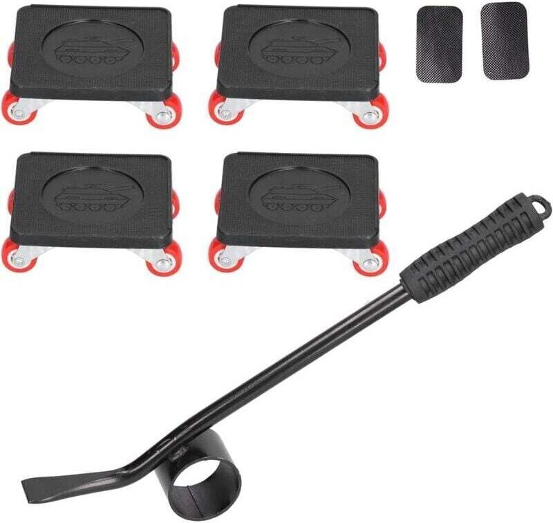Möbeltransporter, 5-teiliges Schwerlast-Möbelheber-Set für Umzugsunternehmen, Gleiter mit 4 Doppelkugellagerrollen, 360°...