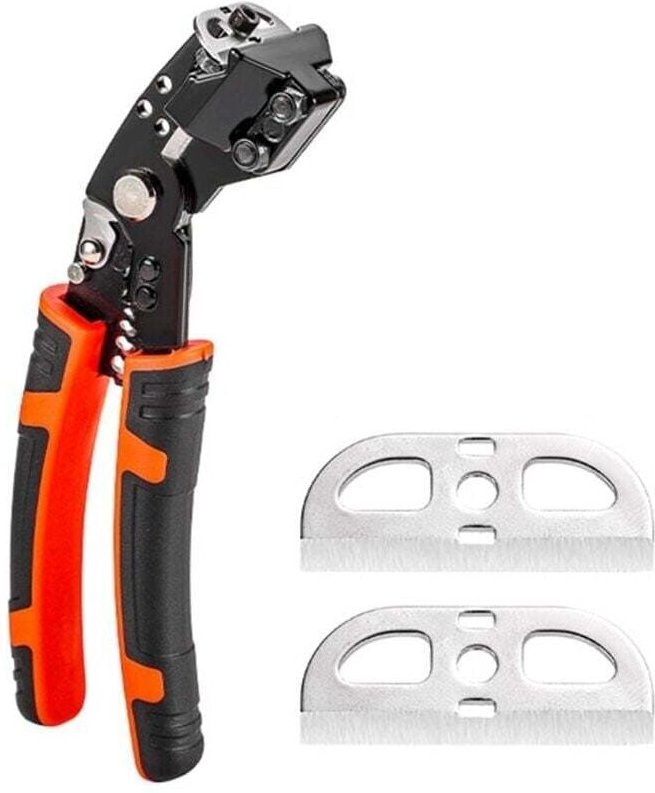 Multifunktionale Abisolierzange für Industrieelektriker, zum Abisolieren von Drähten, Schneiden von Kabeln und Crimpen v...