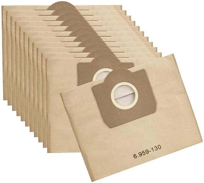 Lot de 5 Sacs Filtrants en Papier pour Aspirateur Karcher WD3 WD3P MV3 Rechange Accessoires