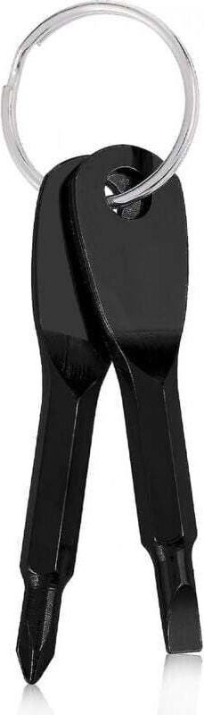 Mini-Schlüsselanhänger-Schraubendreher mit Kreuzschlitz- und Schlitzschraubendreher, Multifunktionswerkzeug