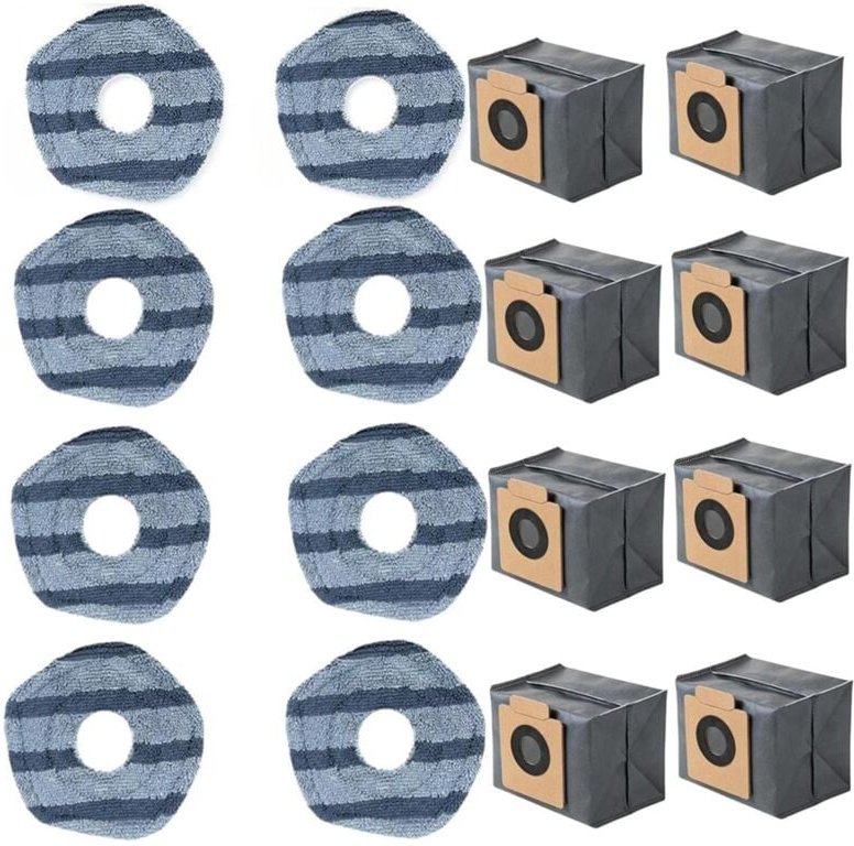 Für X10 Pro Omni Roboter-Staubsauger, Wischpads, Staubbeutel