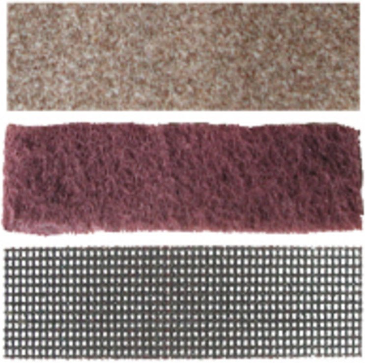 Mini-Schleifblätter Bezeichnung 2 Texturen Nylon Schleifmittel Eigenschaften Fein und Sehr Fein