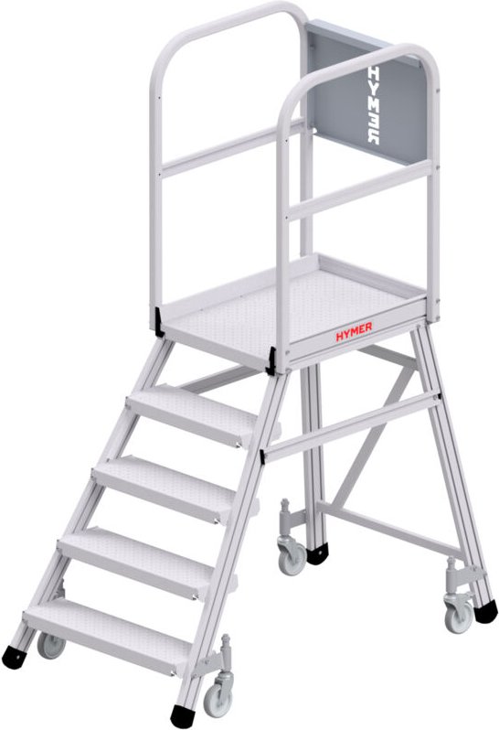 Hymer Podesttreppe 6388 R13 fahrbar einseitig begehbar 5 Stufen
