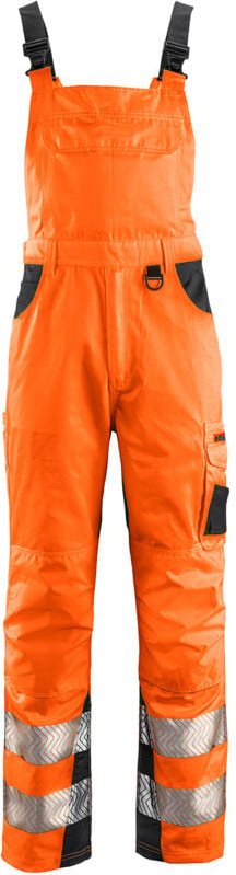Warnschutz-Latzhose ALABAMA leuchtorange/grau Größe 42