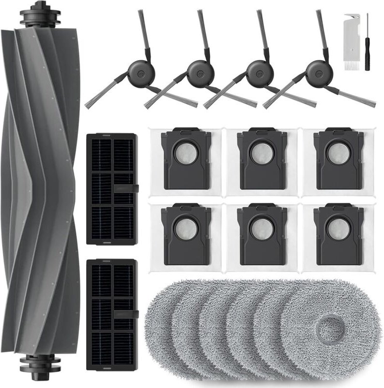 Zubehörset für Dreame X40 Ultra, Ersatzsets für X40 Master L40 Ultra Staubsauger mit Hauptbürste, 4 Seitenbürsten, 2 Hep...