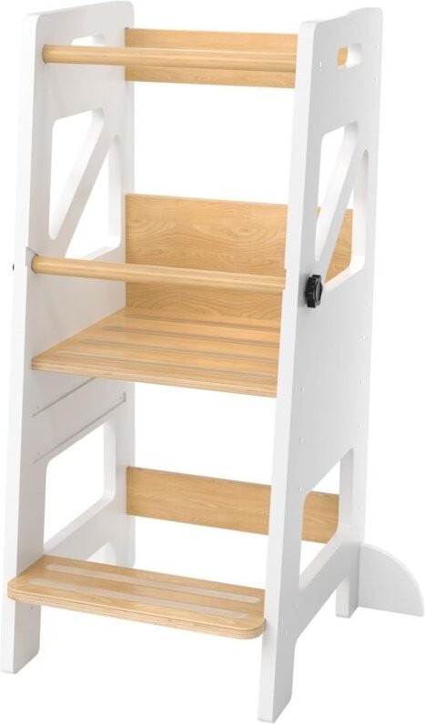 Lernturm ab 1 Jahr Learning Tower Tritthocker Kinder Höhenverstellbar Rutschfester mit Doppelter Sicherheitsbarriere Ent...
