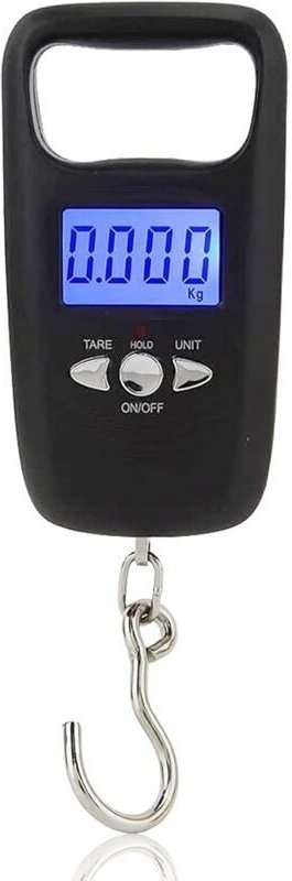 110lb/50kg Gepäckwaage, Tragbare Elektronische Waage LCD-Hintergrundbeleuchtung Digitale Angelwaage, Kofferwiegen, Reise...