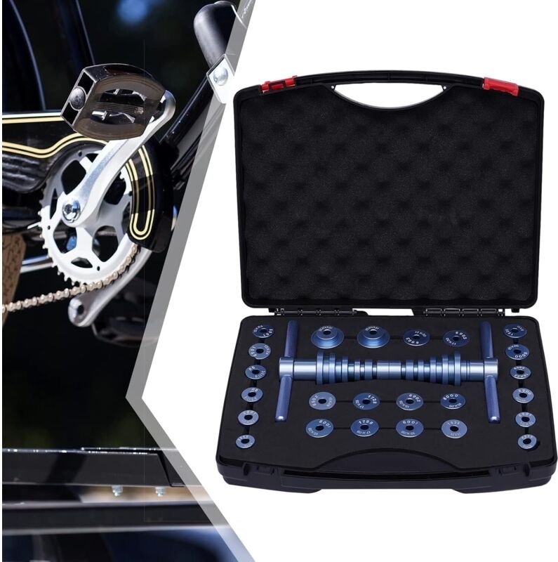 Zyklenlager Presssatz, Nabenmontagewerkzeug aus Stahl, Fahrrad Innenlager Pressset, MTB Naben-Montagewerkzeug für Versch...