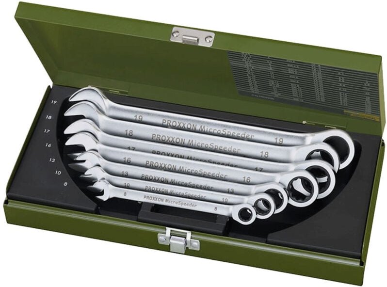 MicroSpeeder-Satz in Standardausführung, 8-10-13-16-17-18-19 mm (7-teilig) - 23275 - Proxxon
