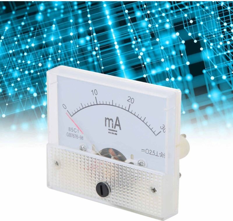 LiebeWH Analog-Amperemeter 85C1 DC 0-30mA DC Zeiger-Amperemeter Strommessgerät mit einfacher Struktur.