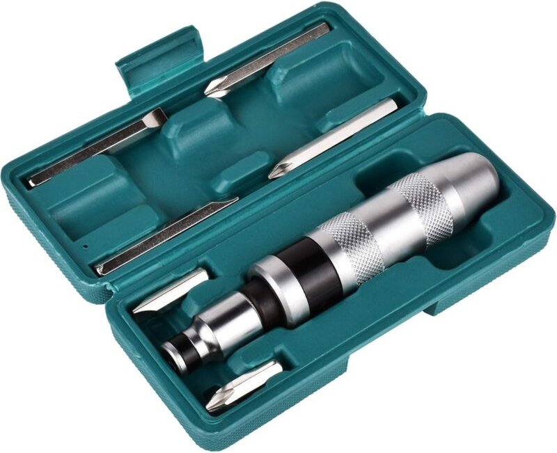 7-teiliges Schlagschrauber-Set, 165-mm-Antrieb, manueller umkehrbarer Schlagschrauber, 35-mm-, 70-mm-Flachkopf- und 35-m...