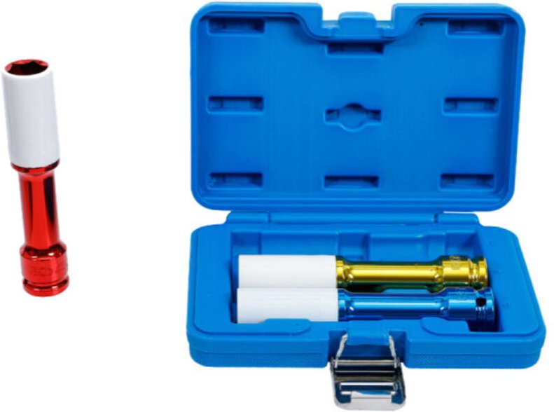 Kraft-Schoneinsatz-Satz Antrieb Innenvierkant 12,5 mm (1/2') 150 mm tief sw 17 / 19 / 21 mm 3-tlg.