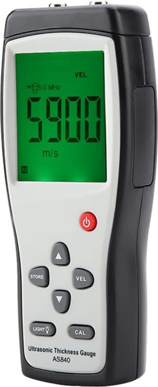 Ultraschall-Dickenmessgerät, SMART SENSOR Ultraschall-Tiefenmessgerät für Metalle mit Kalibrierblock und Koffer